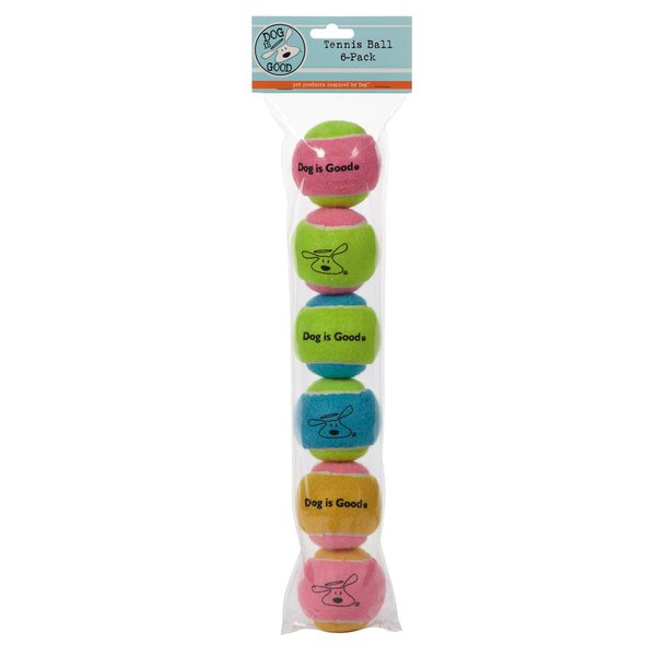 Dog is Good Tennis Balls for Dogs, 6-Packs