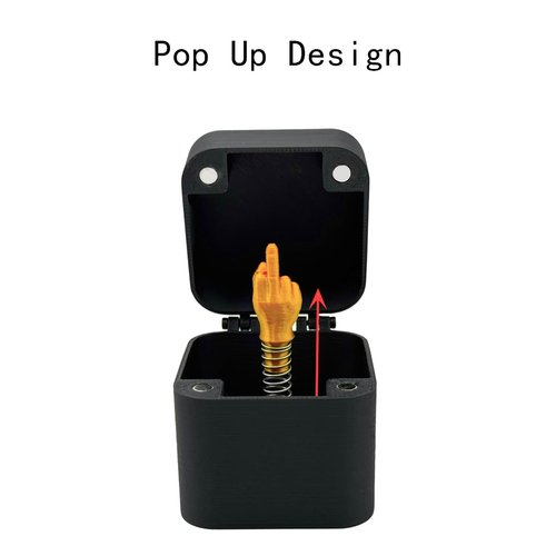 DUMPILL Middle Finger in a Box, Golden Middle Finger Prank Box, Middle Finger Surprise Gag Gift Box, Just for You Middle Finger Box, Finger Jack in The Box Office, Birdie in a Box Middle Fingers