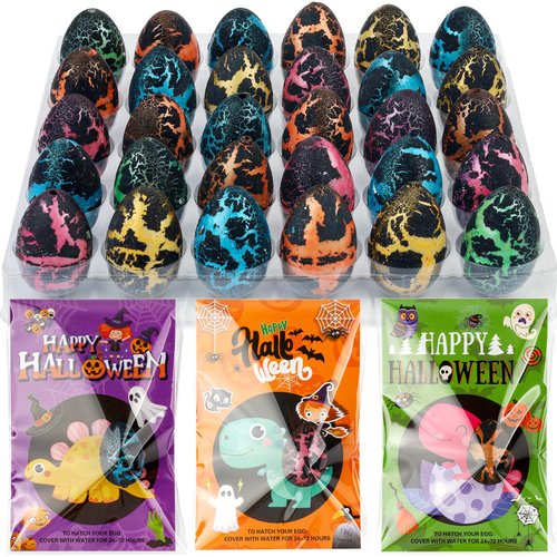 ANPHILE Halloween Party Favors, 30 Pack Halloween Hatching Dinosaur Eggs, Halloween Goodie Bag Fillers in Bulk Halloween Party Supplies Halloween Trick or Treat Classroom Party Supplies