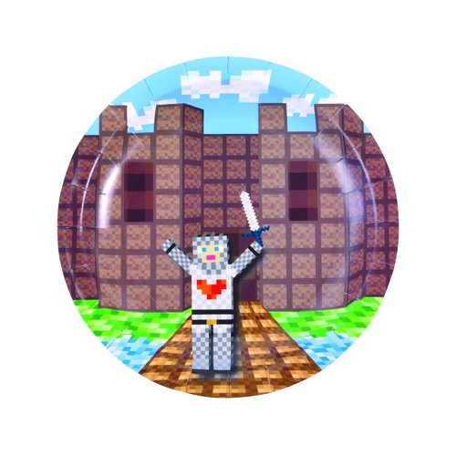 Forum Novelties Party Supplies Brick World 8 Guest Party Set 8, 3.5" x 2"
