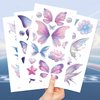 Y 10 Sheet Butterfly Temporary Tattoo Stickers Women Girls Makeup Festival Carnival Birthday Party Fake Body Tattoos for Butterflies Wings Flowers Theme Face Tattoos Body Tattoos