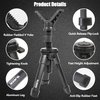 BZTAC Tactical Compact Rapid Shooting Rest Hunting Tripod Adjustable Height Rifle Shooting Tripod 360° Rotation V Yoke Holder, Durable Aluminum Construction for Target Shooting, Hunting and Outdoors