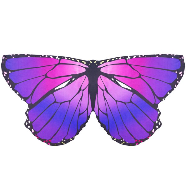 D.Q.Z Kids Monarch Butterfly Wings for Toddlers Girls Halloween Dress Up Costumes Children Fairy Party Favors (Purple)