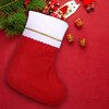 Cooraby 16 Pack Red Felt Christmas Stockings 15 Inches Xmas Fireplace Hanging Stockings Holiday Decorations Stockings for Christmas Decorations