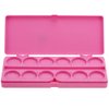 Nail Art Palette, 24 Grid Plastic Nail Art Paint Color Mixing Palette Plate Watercolor Pigment Color Mixing Case Manicure Drawing Tray(Rose Red)