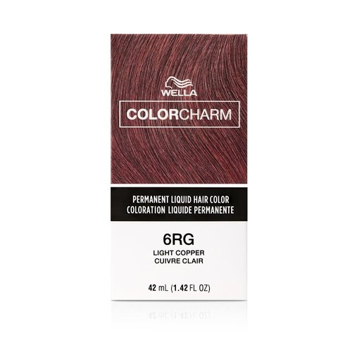 COLORCHARM Permanent Liquid Hair Color for Gray Coverage| 6RG Light Copper | 1.4 Fl Oz