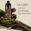 Hair Dye Shampoo 3 in 1, Hair Color Shampoo, Semi-Permanent Hair Color, Instant Dark Brown Hair Dye, Safe & Professional Hair Dye Shampoo, Easy To Use, For Salon & Home DIY 16.9 FL OZ (Dark Brown)
