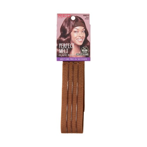 Red by Kiss Perfect Melt Elastic Band, Non-Slip Silicone Band for Wigs, Ultimate Comfort Perfect Lace Frontal Wig Band 1-3/4” (Dark Brown)