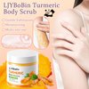 LJYBoBin Turmeric Body Scrub,Deep Cleansing Handmade Exfoliating Body Scrub,Moisturizing Skin Turmeric Face Body Scrub Exfoliator for All Skin Types