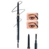 Go Ho Waterproof Taupe Eyebrow Pen with Brush,Dual-sided Fine Eyebrow Pencil,Natural-Looking Brows,Long Lasting,Draws Tiny Brow Hairs and Fills in Sparse Ultra-Fine Brow Pen,01