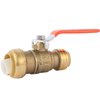 SharkBite 1 Inch x 3/4 Inch Ball Valve, Push to Connect Brass Plumbing Fitting, Water Shut Off, PEX Pipe, Copper, CPVC, PE-RT, HDPE, 22993LF
