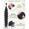 KULYMUWIG Human Braiding Hair for Boho Braids 18 Inch 100 g 4 Bundles Deep Wave Bulk Human Hair for Braiding No Weft 10A Curly Human Hair Extensions for Braids Wet and Wavy Human Braiding Hair