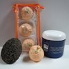 Bath Bomb Products - Bubble Bath Truffles: Georgia Peach 3 Pack Bath Truffles, 24 oz Almond Salt Scrub and Pumice Stone by Dead Sea Spa Care, Bubble Bath, Bubble Truffles, Bath Truffles