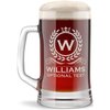 Personalized Custom Beer Mug Glass Cup, Engraved Etched Monogram 16 oz Classic Brew Mug Gift for Dad Drinker