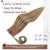 RUNATURE 18 Inch Blonde Ponytail Extensions Human Hair Long Ponytail Hair Extensions Straight Honey Blonde Highlighted Remy Hair Ponytail Extension Full Ends Pony Tails Hair Extensions 80 Gram
