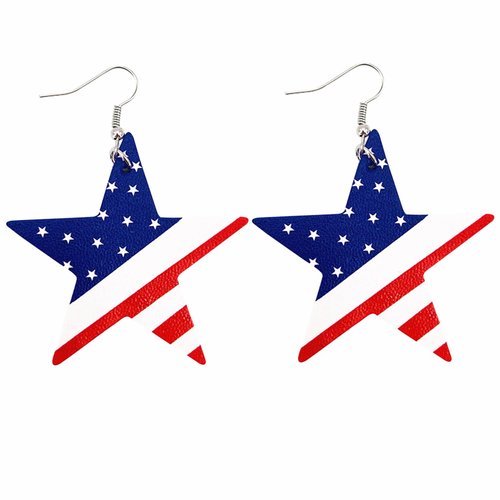 JOYFISCO American Flag Earrings 4th of July Earrings for Women Patriotic Earrings Independence Day Drop Dangle Earrings Jewelry Gifts