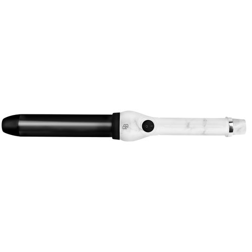 Relaxus Beauty Viva Curl Pro 32mm Clipless Curling Wand, 100% Ceramic Barrel, Includes Heat Protective Glove, White Marble