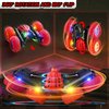 28°C RC Cars, Remote Control Cars Toys for Boys 8-12, Rotating Stunt Cars with Headlight Wheel Light, Double-Sided Driving 360°Flips Rotating Car Toy for Kids Birthday (Red)