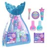Townley Girl Mermaid Vibes Makeup Set with 8 Pieces, Including Lip Gloss, Nail Polish, Body Shimmer and More in Mermaid Bag, Ages 3+ for Parties, Sleepovers and Makeovers