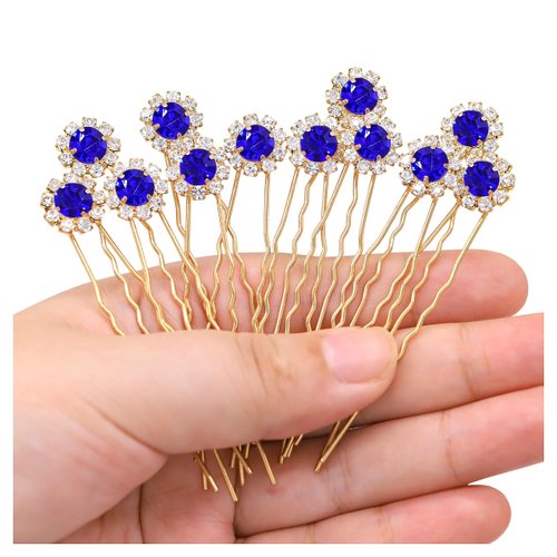 Ammei Crystal Bridal Hair Pins Clips Wedding Hair Accessories Hair Set Jewelry With Rhinestone Fo...