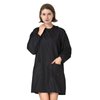 TOPTIE Waterproof Haircutting Pet Grooming Smock Jacket Salon Barber Hairdressing Cape Gown Apron with 2 Pockets-Black