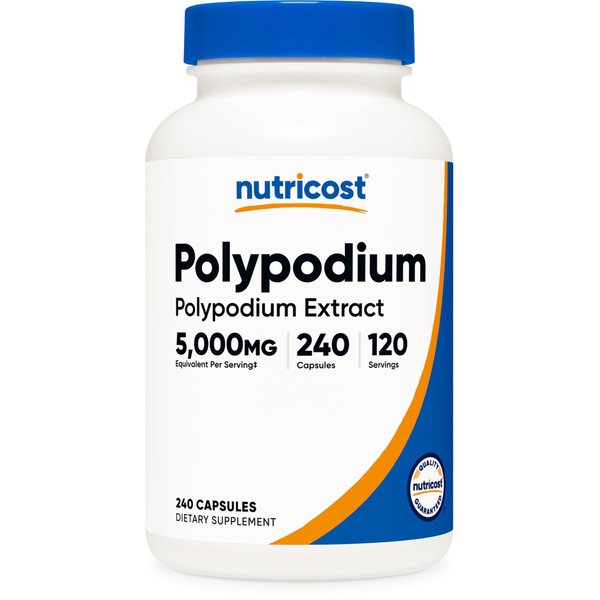Nutricost Polypodium Leucotomos Extract (5,000mg Equivalent) 240 Capsules - Vegan, GMO-Free, Gluten-Free, 120 Servings