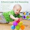 VintageⅢ Baby Sensory Toy, Infant Sensory Squeeze Ball Texture Multi Massage Soft Balls Set, 6 Pieces by