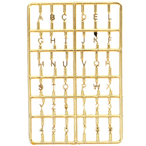 Angoily Doll House Letters Numbers 1/12 Miniature Front Door Mailbox Furniture Numbers Tiny House Door Decorative Accessory Golden
