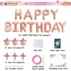 iPartycool 24pcs Happy Birthday Banner, Rose Gold Birthday Decorations, Happy Birthday Balloon, Birthday Party Decorations Happy Birthday Sign with 6pcs Star Balloons for Girls Birthday Party Supplies