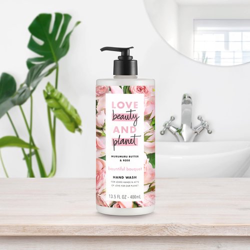 Love Beauty And Planet Bountiful Bouquet Hand Wash, Murumuru Butter & Rose, 13.5 Ounce