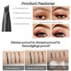 2024 New Waterproof Microblading Eyebrow Pen, 3D Microblading Eyebrow Pencil, 4-Tip Microblading Eyebrow Pen, Long-lasting Natural Makeup Fine Stroke Magic Eyebrow Pencil