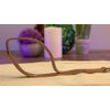 Leerburg 2 Handled Amish Leather Leash, 6' Long 3/4" Wide, Brown w/Stainless Steel Hardware