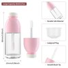 RONRONS 12 Pieces Adorable Empty Lip Gloss Bottles, 8ML Refillable Funny Coke Bottle Shaped Lip Glaze Tube with Wand Brush, Small Travel Split Charging Lip Oil Sample Vials Container DIY Makeup Holder