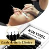 KOLYBEL Classic Lash Extensions 0.07 C CC D DD J B L Curl 17mm Lash Trays Premium Silk Eyelash Extensions Matte Dark Lash Extension for Professional Salon Use (0.07-CC-17mm)