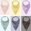 Syhood 6 Pcs Floral Elastic Hair Bandanas Boho Scarf Headband Chiffon Head Kerchief Turban with Hair Clips for Women(Pretty Floral Patterns)