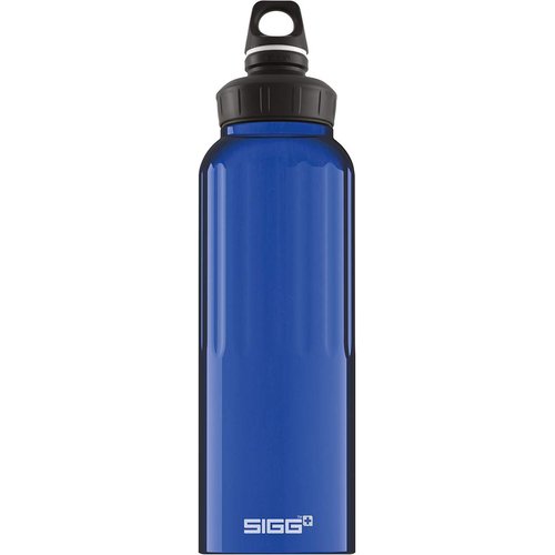 Sigg - Aluminum Sports Water Bottle - WMB Traveller Blue - with WMB Adapter - Leakproof - Lightweight - BPA Free - 51 Oz