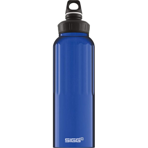 Sigg - Aluminum Sports Water Bottle - WMB Traveller Blue - with WMB Adapter - Leakproof - Lightweight - BPA Free - 51 Oz