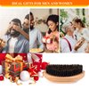 Aosina Wave Brush for Men 360, Natural Boar Bristle Hair Brush for Women's Grooming and Hair Styling,Curved Palm Hair Brush for Black Men