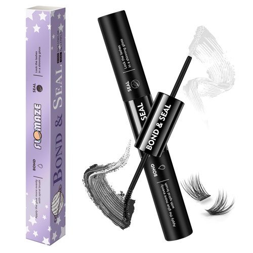 FLOMAZE Lash Bond and Seal DIY Eyelash Extension Glue Super Strong Hold Eyelash Adhesive Sensitive Waterproof, Gentle Formula Latex-Free Eyelash Glue