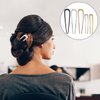 5 Pcs 5.5’’ & 3.9’’ French Hair Pins Simple U Shaped Metal Hair Pins U French Metal Hair Forks Hair Sticks 2 Prong Updo Chignon Pins for Women Lady Buns Hair Accessories, 2 Sizes (Black, Gold, Silver)