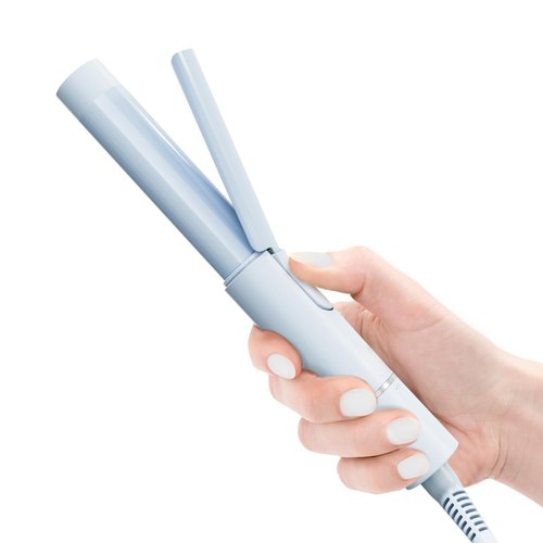 Ceramic Mini 1 inch Curling Iron for Short Hair, Small Hair Curler Iron for Travel, Dual Voltage Curling Wand for Worldwide Trip(Baby Blue)