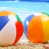 POPLAY 10PCS Rainbow Beach Balls, 16" Inflatable Beach Balls Pool Balls for Kids Birthday Party Supplies Pool Party Decorations