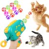 Mewlmart Cat Toys Interactive for Indoor Cats Kitty Toys Cat Toys for Indoor Cats Cat Ball Toy Velcro Sticky Balls Launcher for Cats Balls Cat Enrichment Toys1.2IN 12 Balls
