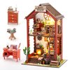 DIY Book Nook Kits - Creativity 3D Wooden Puzzle Bookend Bookshelf Decor for Teen Adults - Miniature Dollhouse kit Crafts, Tiny House Kit to Live in with LED Lights - Martin's Bookstore