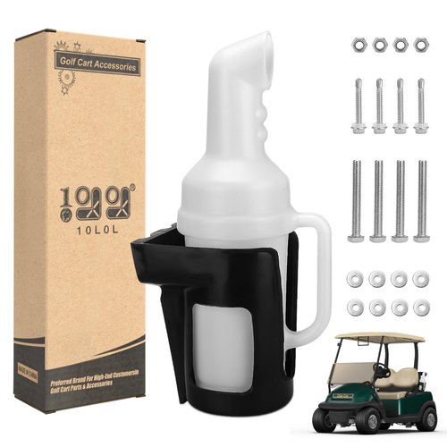 10L0L 2024 Newest Golf Cart Sand Bottle for Yamaha EZGO Club Car with Grip Hand Design, Divot Filler Sand Bottle Assembly with Rattle Proof Holder (1 Pack)