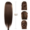 MYSWEETY Mannequin Head with Human Hair, 80% Real Hair 26'' Makeup Hairdressing Practice Training Head, Cosmetology Manikin Doll Head for Hair Styling with Clamp Holder and Tools