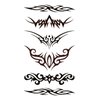 MapofBeauty 2 pcs Temporary Tattoos Totem Tattoo Sticker Black Makeup Waterproof Removable