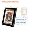 LED Trading Card Display Frame,Acrylic Trading Card Frames Desktop & Wall,Clear Baseball Card Frame Wall Display,Baseball Card Display Case with 1 35pt Magnetic Card Holders