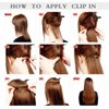 20" Clip in Hair Extensions Remy Human Hair for Women - Silky Straight Human Hair Clip in Extensions 75grams 4pieces Bleach Blonde #613 Color