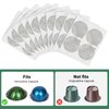 Aluminum Foils Lids to Reuse Vertuoline Capsules Coffee Pods and Refillable Pods，Compatible with Nespresso VertuoLine Machine, 64mm (100pcs)